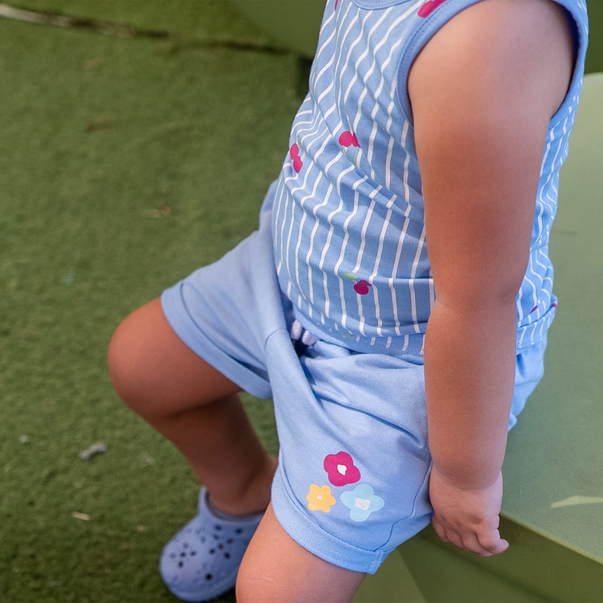 Short Ouaté Fleurs 2-8ans-Camp by Birdz-NAS-CLSPKG691-BL-CLÉMENT