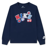 T-shirt Manches Longues Nike Graphique 4-7ans-Nike-Marine-4-NIK-86P340-U90-CLÉMENT