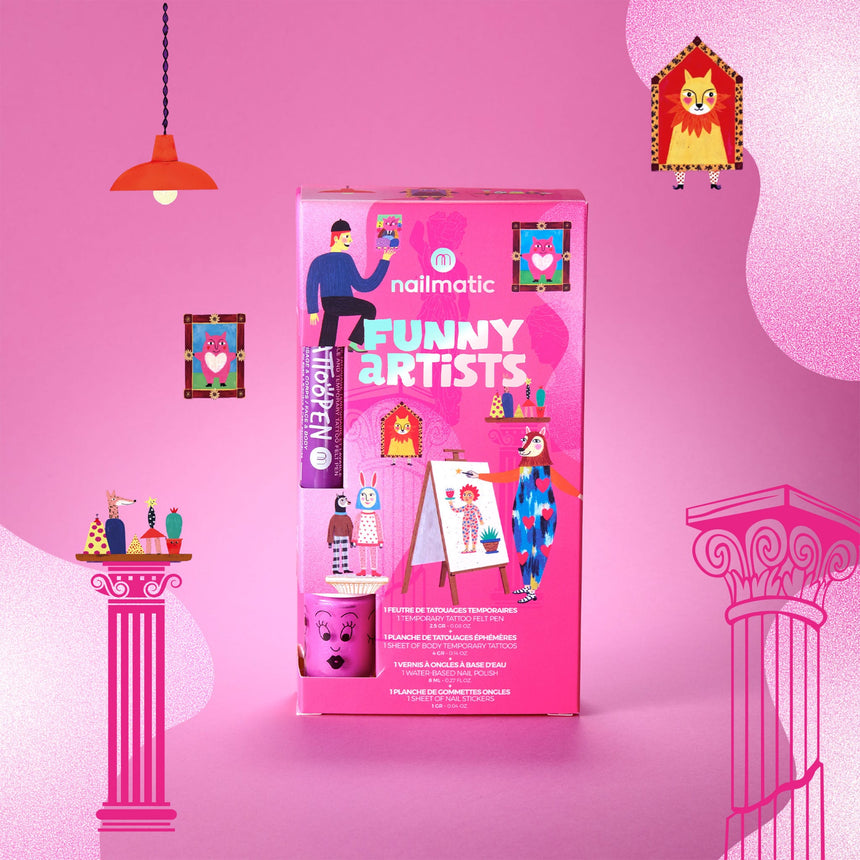 Coffret Artiste Ongles et Tatouages temporaires-Nailmatic-NMT-COFFA-CLÉMENT