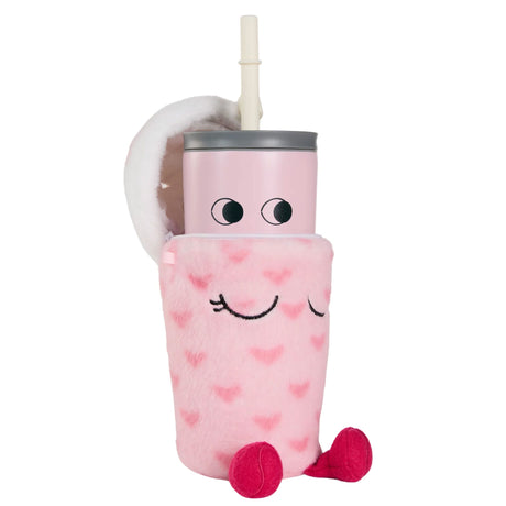Bouteille et Peluche Fuzzie - Coeurs-Asobu-OBU-SIC30LU-CLÉMENT