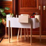 Bureau De Travail Brooklyn - Blanc/ Naturel-Oeuf-OEU-1BD01-CLÉMENT