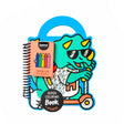 Super Livre de Coloriage et Autocollants - Dinos-OMY World-OMY-CAH12-CLÉMENT