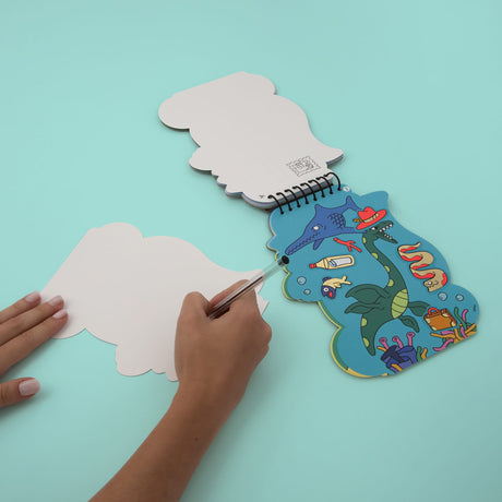 Livre d’Activités avec Autocollants - Dinos-OMY World-OMY-CAR11-CLÉMENT
