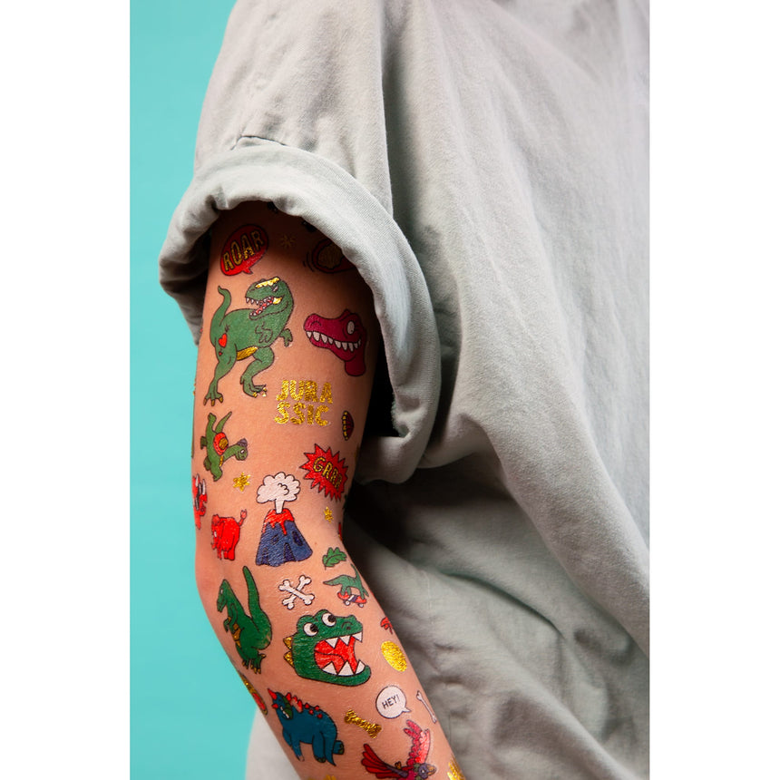 Tatouages Temporaires - Dinos-OMY World-OMY-TAT02-CLÉMENT