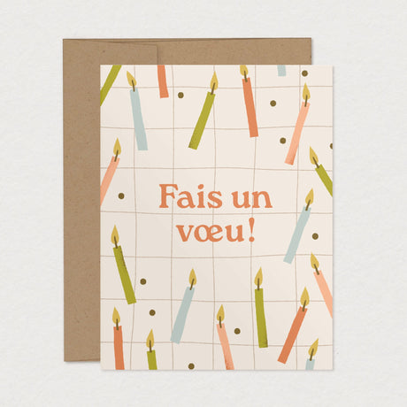 Carte de Souhait de Fête - Fais un Voeu!-Mimosa Design-OSA-A2-1051-CLÉMENT