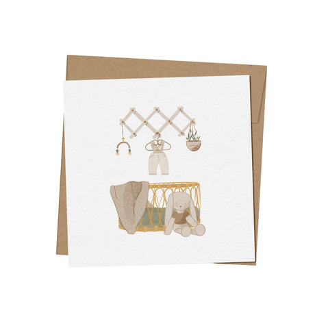 Mini Carte Souhait de Bébé - Berceau de Charlie-Mimosa Design-OSA-MIN-0075-CLÉMENT
