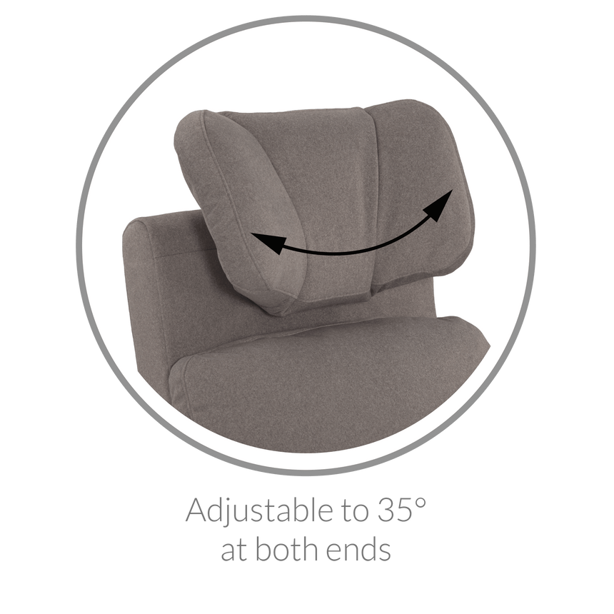 Fauteuil Berçant Inclinable Pivotant Hailey Nexus Charcoa avec Mécanisme Électrique-Jaymar BB-JAM-527-NEXUS-59-CLÉMENT