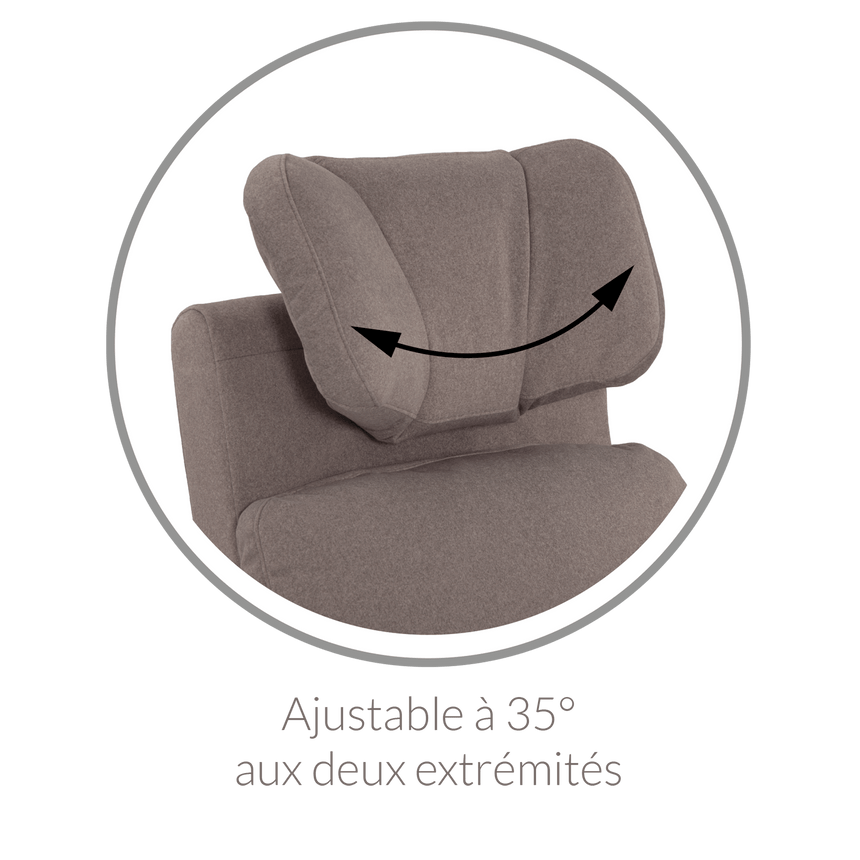 Fauteuil Berçant Inclinable Pivotant Hailey Nubia Silver avec Mécanisme Électrique-Jaymar BB-JAM-527-NUBIA-57-CLÉMENT