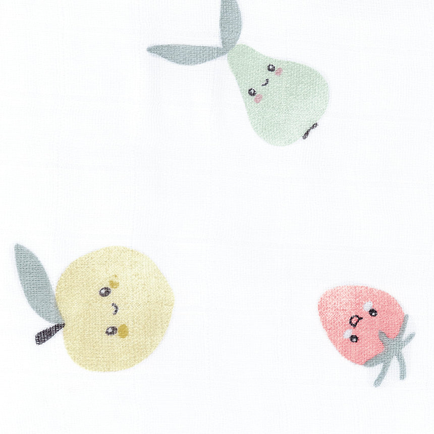 Couverture Mousseline Fruits-Perlimpinpin-PER-MS35A-FR-CLÉMENT