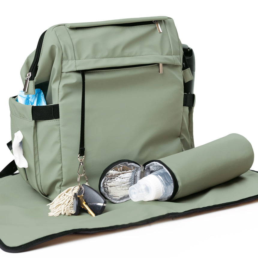 Sac à Couches Imperméable - Vert mousse-Perlimpinpin-PER-PU06-M-CLÉMENT
