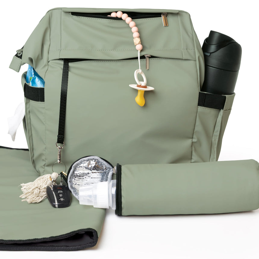 Sac à Couches Imperméable - Vert mousse-Perlimpinpin-PER-PU06-M-CLÉMENT