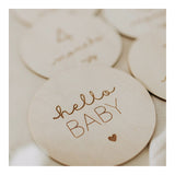 Pastilles en bois - Wooden Baby Milestones (anglais seulement)-Le petit Tableau Noir-PTN-PASTFIRSTYEA-CLÉMENT