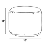 Pouf Repose-Pieds Rond - Vert Sauge-Arico-AIC-2400101134-CLÉMENT
