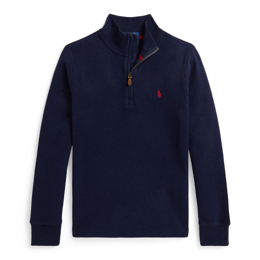 Gilet Demi Zip Côtelé 8-16ans-Polo Ralph Lauren-Marine-S-RLA-323B28079001-CLÉMENT