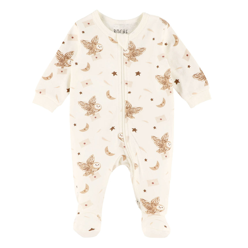 Pyjama Hiboux Prematuré-30mois-Roche Ciseaux-Ivoire-Prématuré-ROO-PC61158-CLÉMENT
