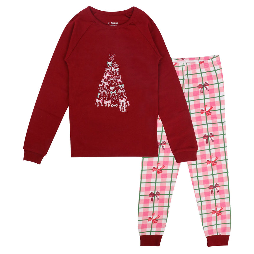 Pyjama Sapin Boucles 2-14ans-Roche Ciseaux-Bordeaux-2-ROO-T61238-CLÉMENT