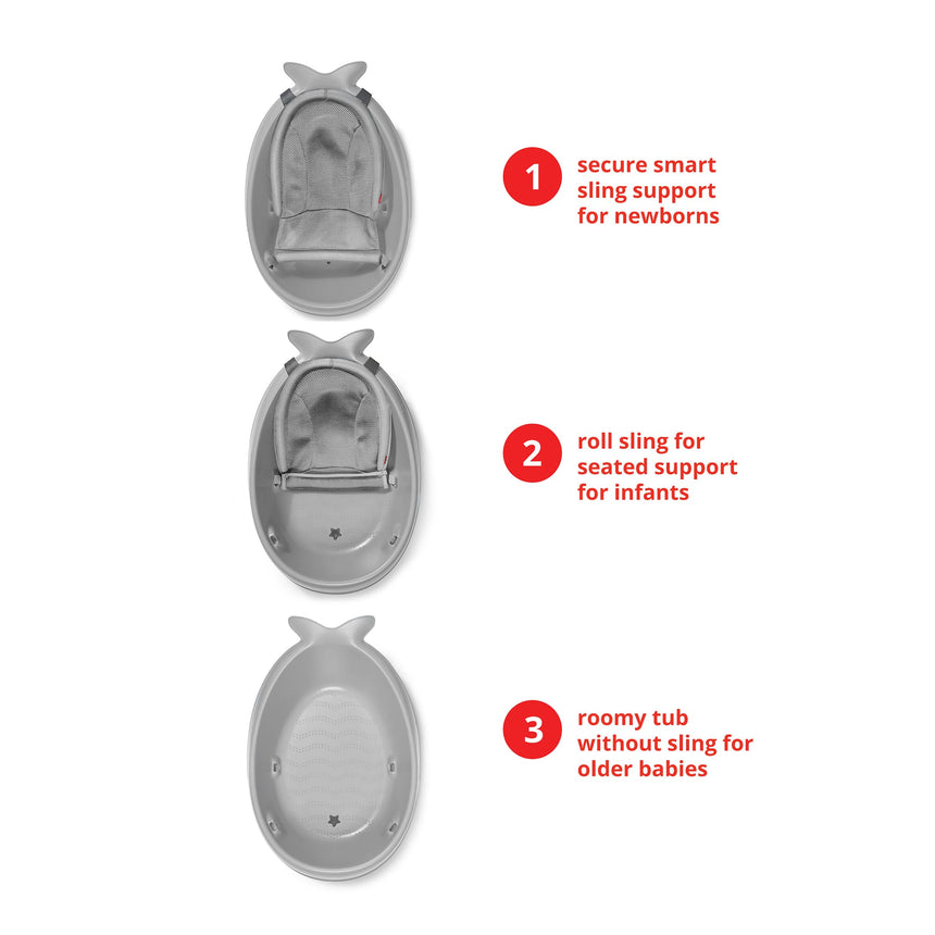 Bain 3 En 1 Smart Sling - Baleine Grise-Skip Hop-SKI-235060-CLÉMENT