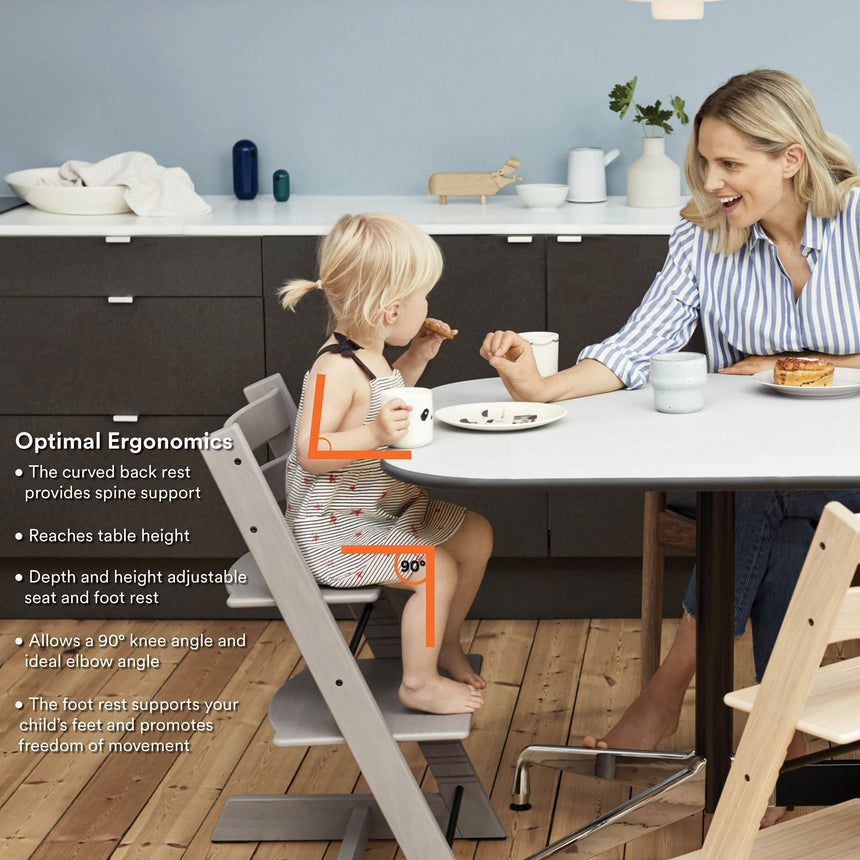 Chaise Haute Tripp Trapp® V2 Chêne Naturel + Coussin Gris avec Cabaret Stokke® - Naturel-Stokke-SKK-707100-CLÉMENT
