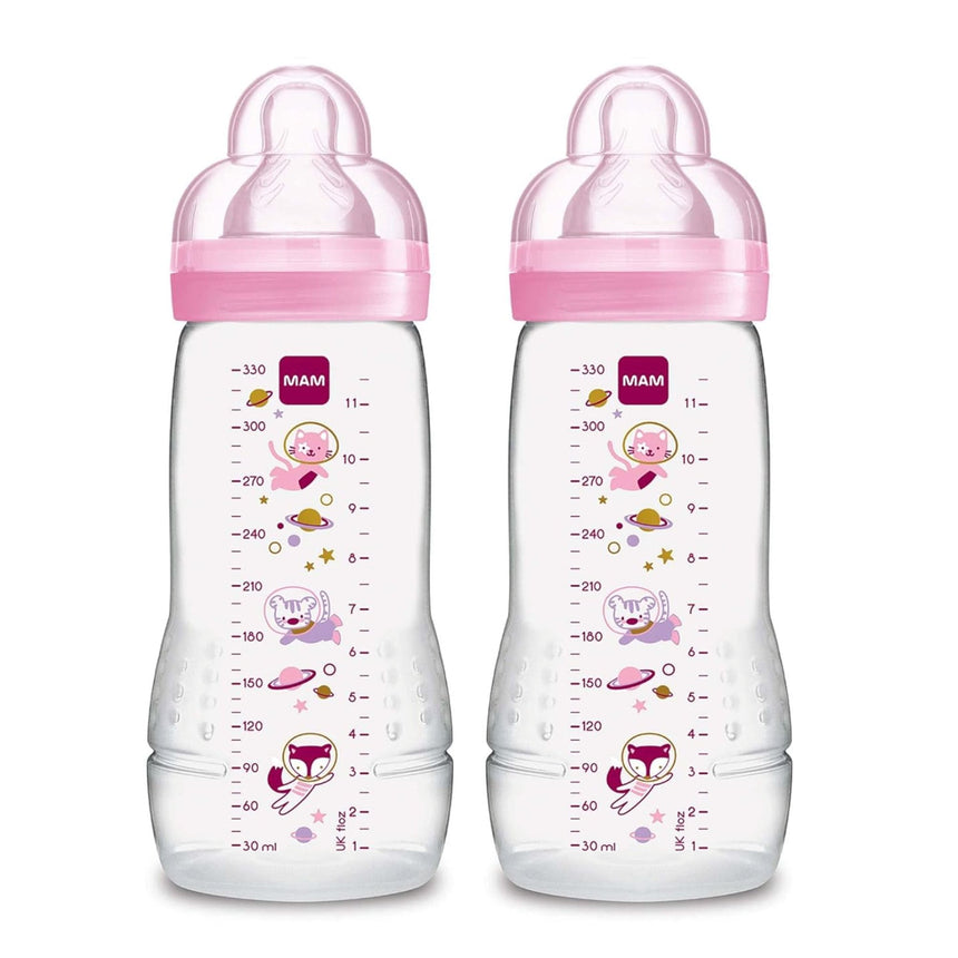 Biberon Easy Active 4mois+ 11oz - Rose-Mam Baby-SKL-C5020-006-31-CLÉMENT