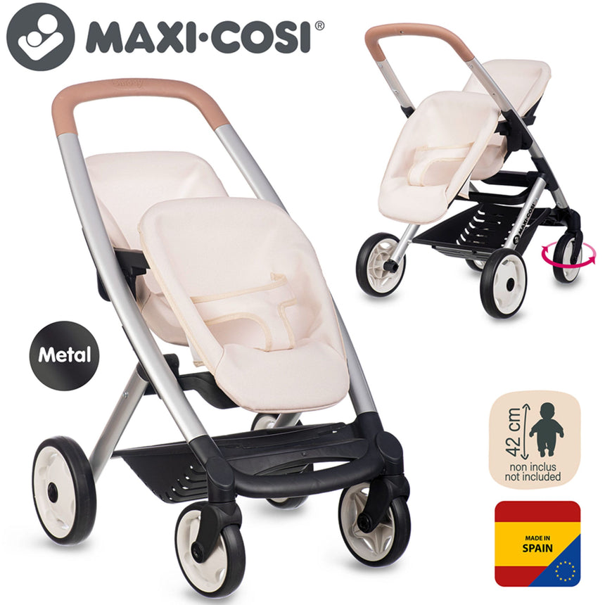 Poussette pour Poupée Jumeaux - Beige-Smoby-SMO-892253222-CLÉMENT