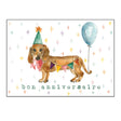 Carte de Souhait Bonne Anniversaire Chien-STÉPHANIE RENIÈRE ILLUSTRATION-SRI-LUCIEN01-CLÉMENT
