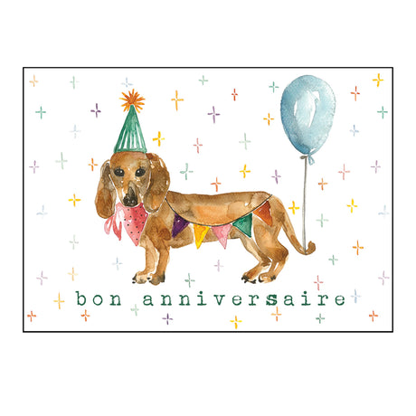 Carte de Souhait Bonne Anniversaire Chien-STÉPHANIE RENIÈRE ILLUSTRATION-SRI-LUCIEN01-CLÉMENT