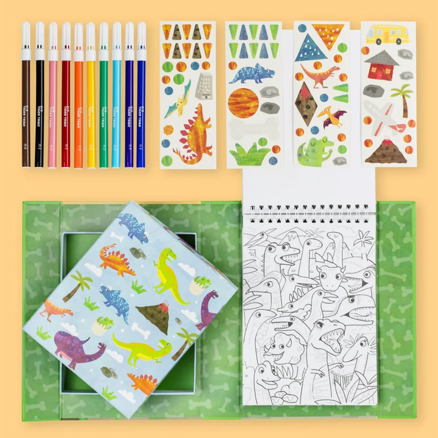 Ensemble de coloriage - Dinosaures-Tiger Tribe-TIG-14-013-CLÉMENT