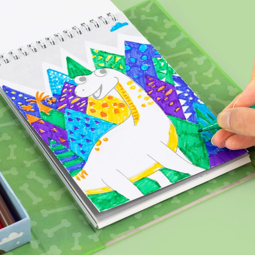 Ensemble de coloriage - Dinosaures-Tiger Tribe-TIG-14-013-CLÉMENT