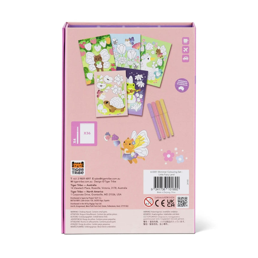 Ensemble de coloriage scintillant Little Fairy Land-Tiger Tribe-TIG-6-0351-CLÉMENT