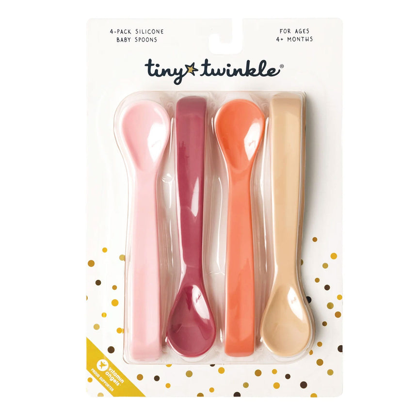 Cuillères en Silicone (4) - Rose Rouge Orange-Tiny Twinkle-TIN-TT197-CLÉMENT