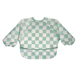 Bavoir Manches Longues - Damier Sauge-Tiny Twinkle-TIN-TT294-CLÉMENT
