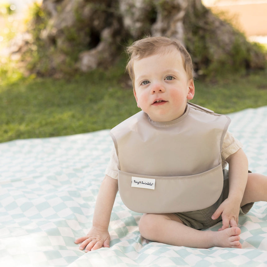 Bavoir Imperméable (2) - Lilas / Taupe-Tiny Twinkle-TIN-TT711-CLÉMENT