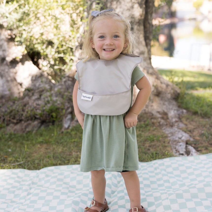 Bavoir Imperméable (2) - Lilas / Taupe-Tiny Twinkle-TIN-TT711-CLÉMENT