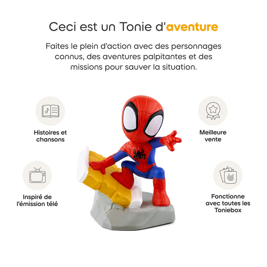 MARVEL Spidey et ses amis extraordinaires - Spidey Tonie Figurine (Français)-Tonies-TON-10001674-33-CLÉMENT