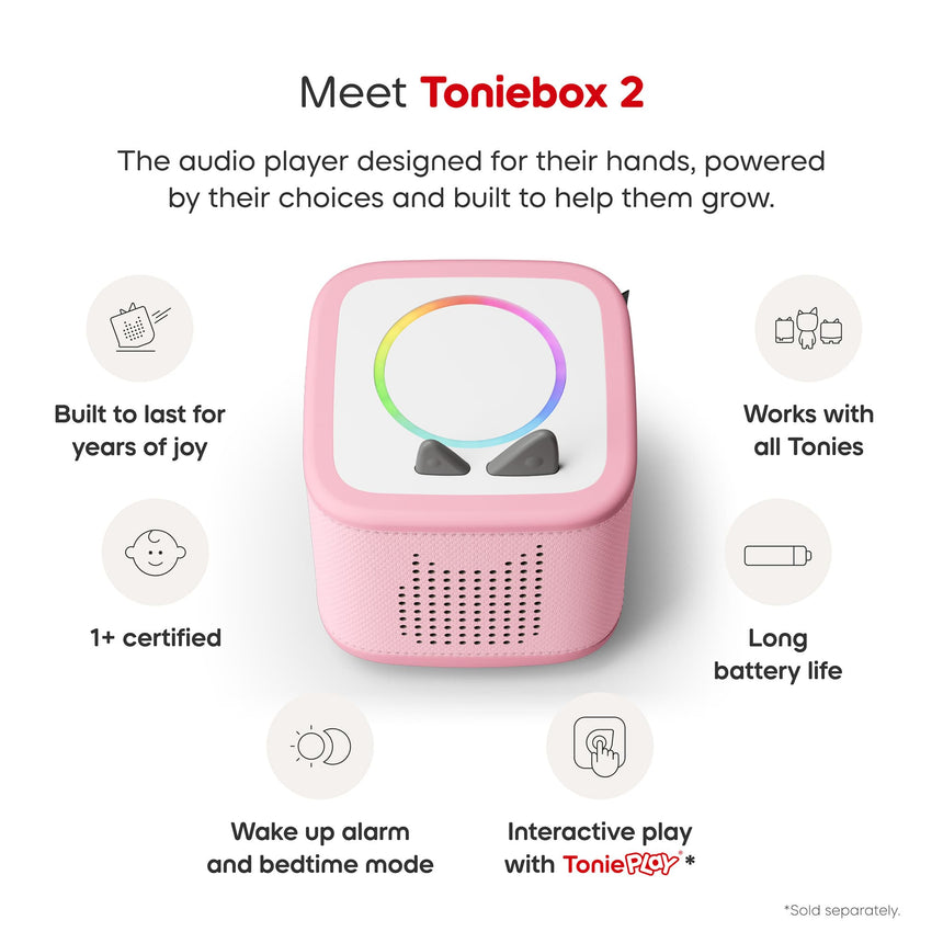 Toniebox 2 - Mon premier coffret - ROSE (bilingue)-Tonies-TON-11003126-CLÉMENT