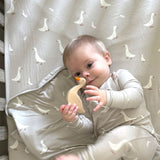 Drap Contour Bambou pour Lit de Bébé - Oies-Günamüna-UNA-1600GOOSE-CLÉMENT