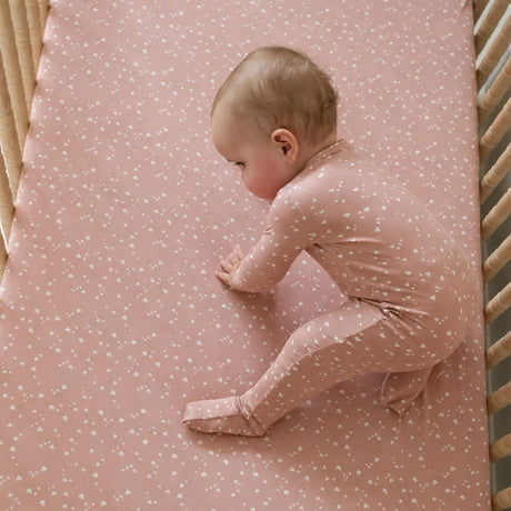Drap Contour Bambou pour Lit de Bébé - Coeurs-Günamüna-UNA-1600HEARTS-CLÉMENT