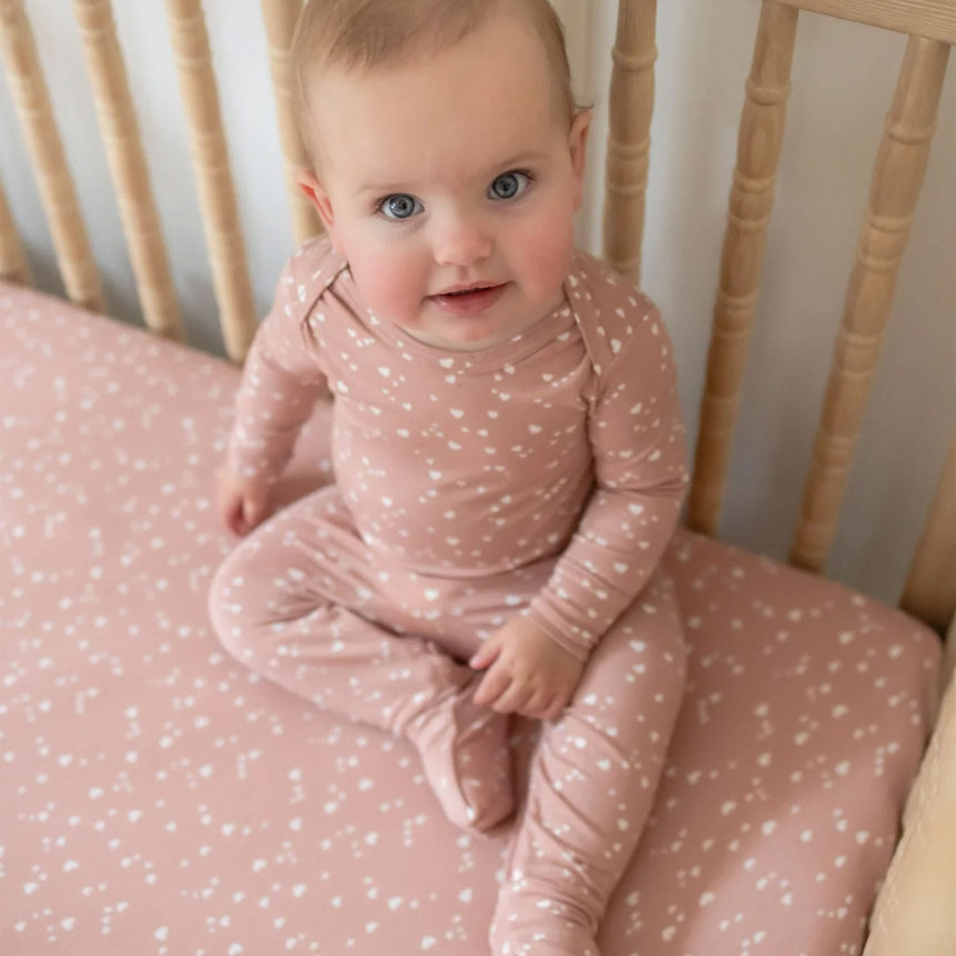 Drap Contour Bambou pour Lit de Bébé - Coeurs-Günamüna-UNA-1600HEARTS-CLÉMENT