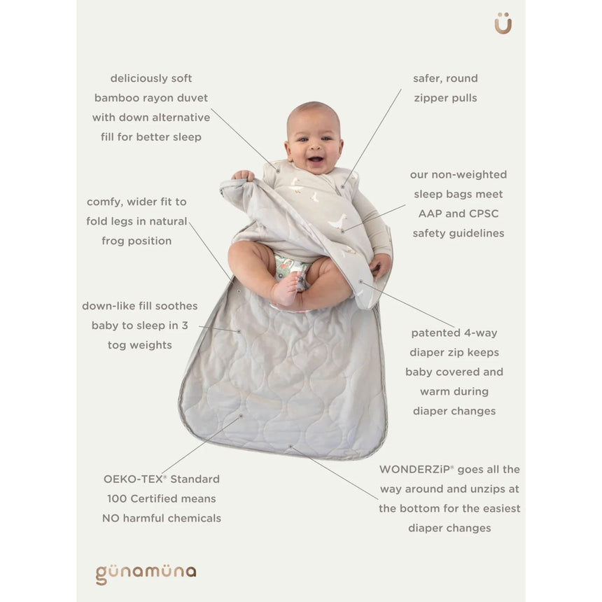 Sac de Nuit Bambou 9-18mois - Oies 1.0 TOG-Günamüna-UNA-2701GOOSE918-CLÉMENT