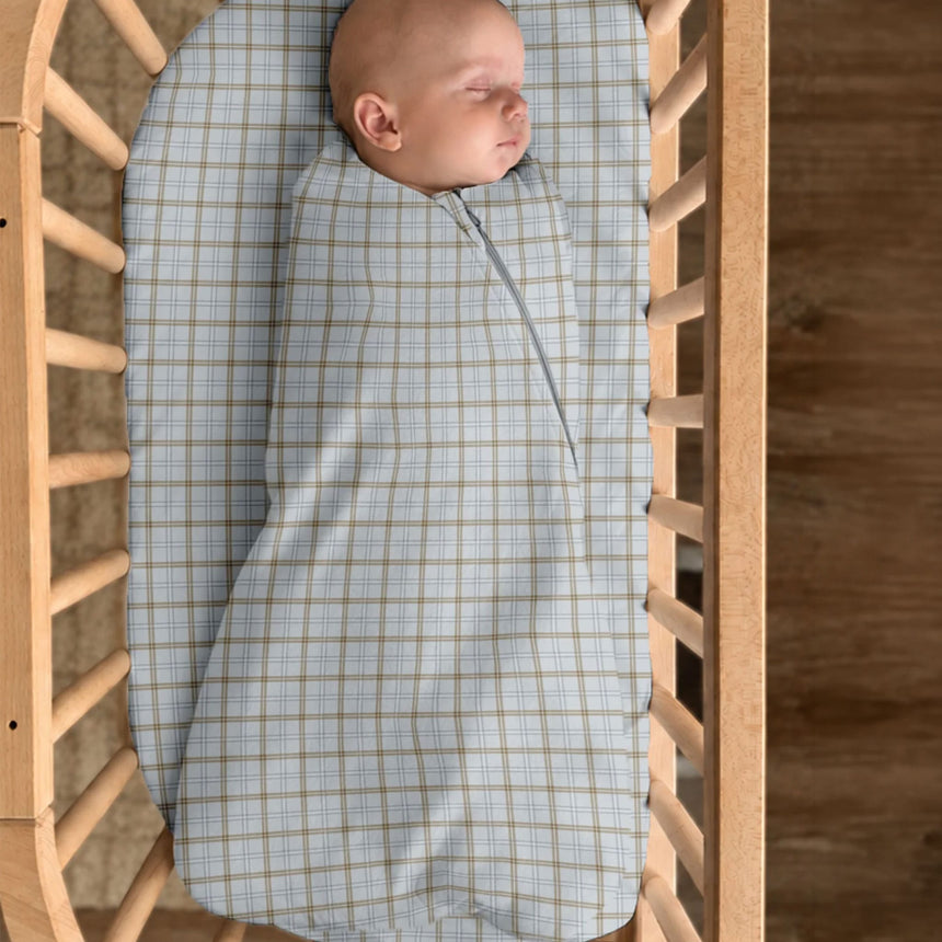 Sac de Nuit Emmaillotage Nouveau-Né-3mois - Carreaux-Günamüna-UNA-2800PLAID-CLÉMENT