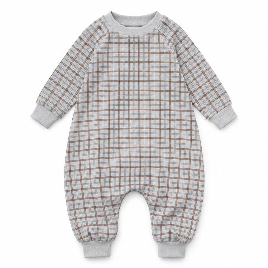 Combinaison de jour en molleton de bambou 3-6mois - Plaid-Günamüna-UNA-8101PLAID3-CLÉMENT