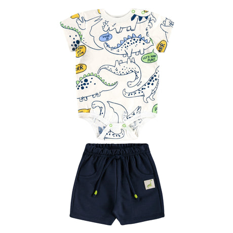 Ensemble Deux Pièces Dinos Ivoire 3-18mois-Up Baby-Ivoire-3-6 m-UPB-46424-AB2411-CLÉMENT
