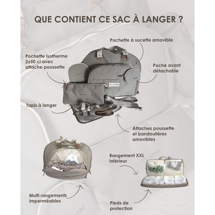 Sac À Couches Juliette Noir-Baby on board-YND-BOB-4201-CLÉMENT